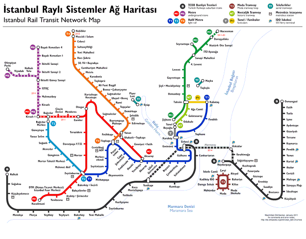 خريطة توضيحية بكل المحطات والخطوط